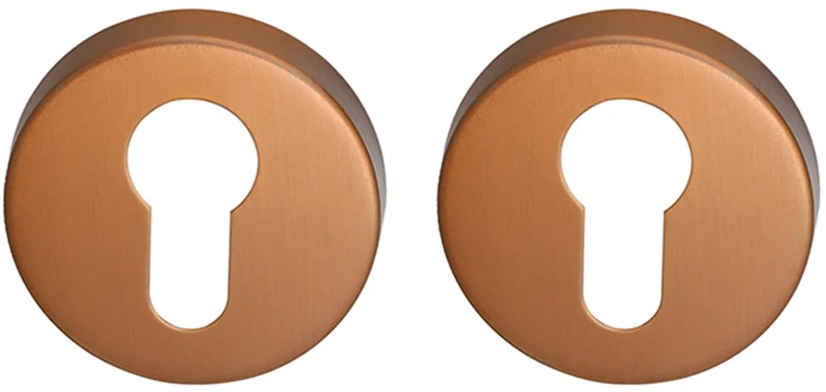 Cilinderrozet rond 54,8x8,8 mm brons geborsteld PVD gecoat