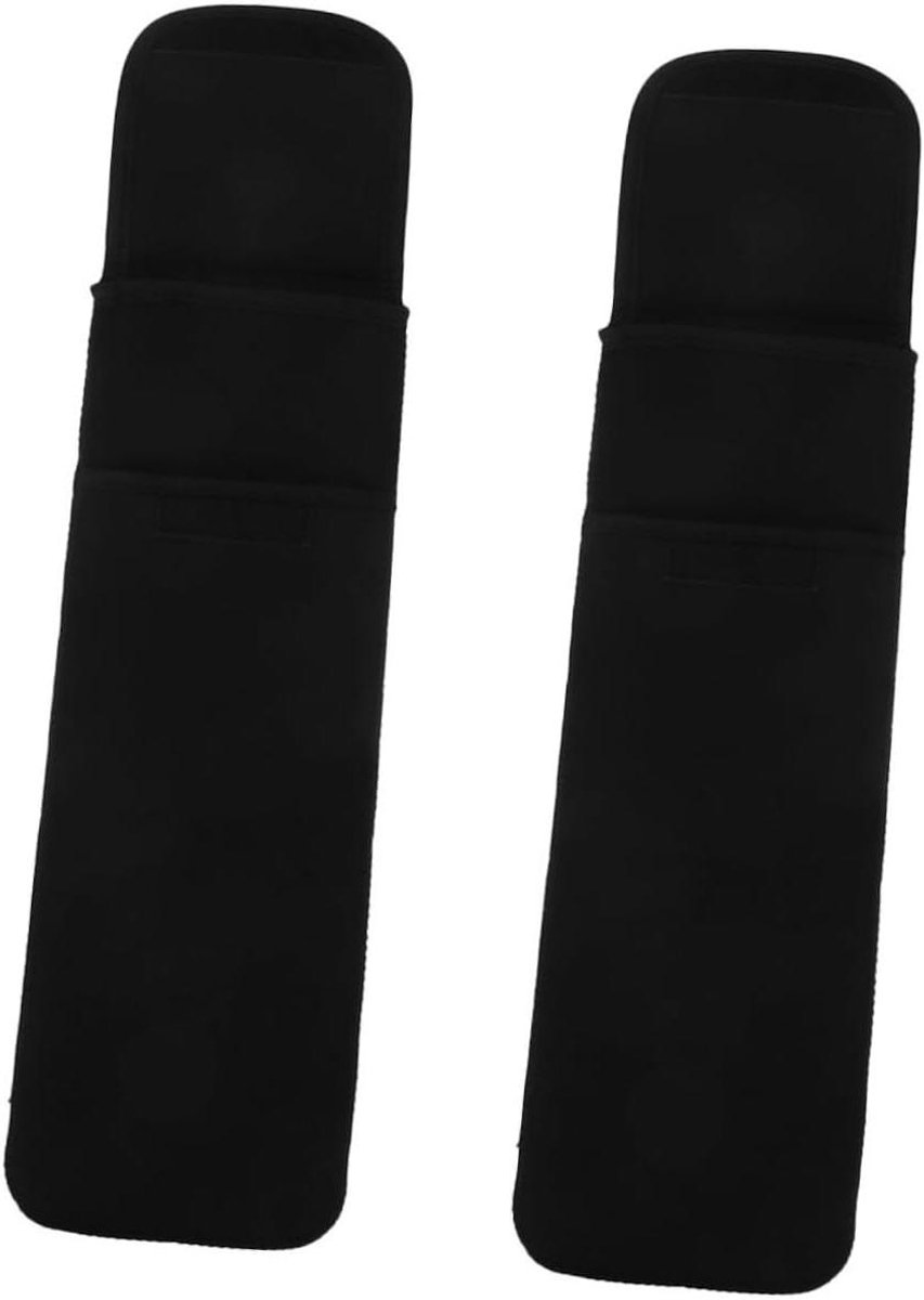 Haarkrultang Opbergtas - Haartool Etui - Haarstyling Organiseren - Hittebestendig Neopreen - 38 x 13 cm - Zwart