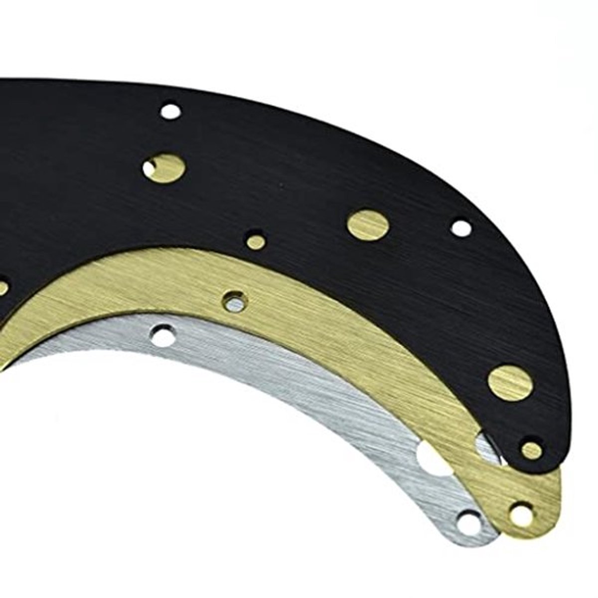 13-Hole Metaal Aluminium Geanodiseerd P Bass Stijl Pickguard Amerikaanse Moderne Stijl Standaard Bass Pick Guard voor Precision P Bass Zwart
