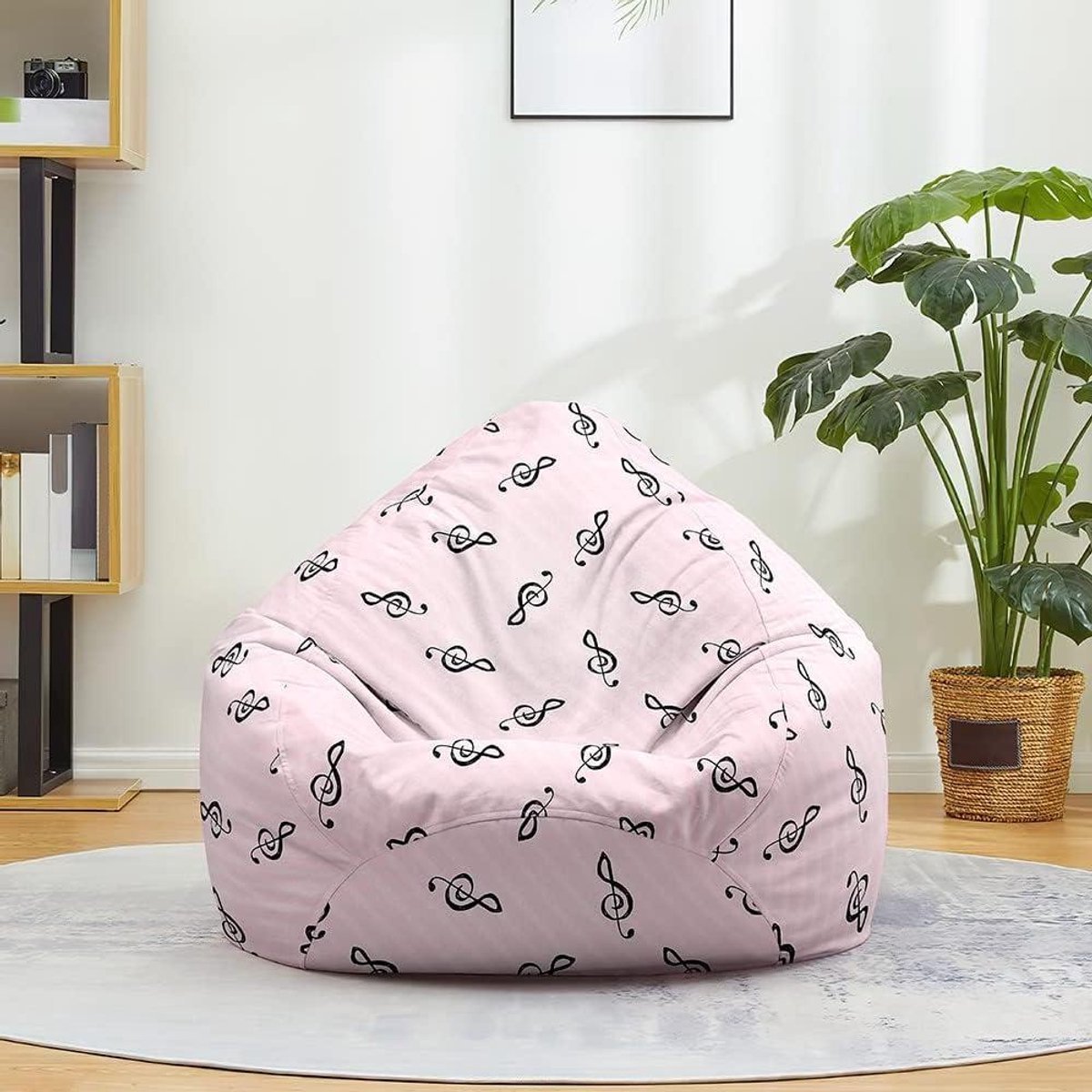 Zitzakhoes - Luie stoelhoes Opbergzak - Ontspannen Zitten - Met Handvat - 70x80cm - Roze
