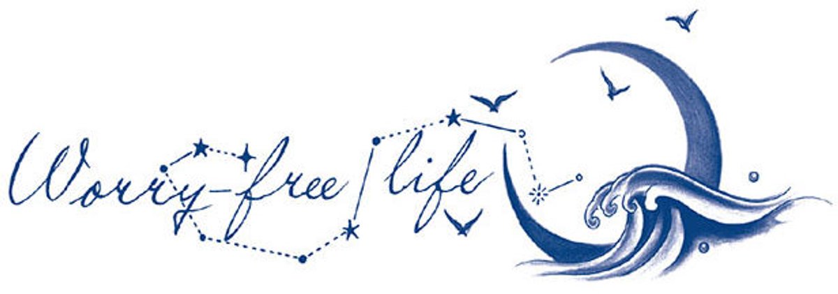 Tijdelijke tattoo Worry-Free Life 2 weken