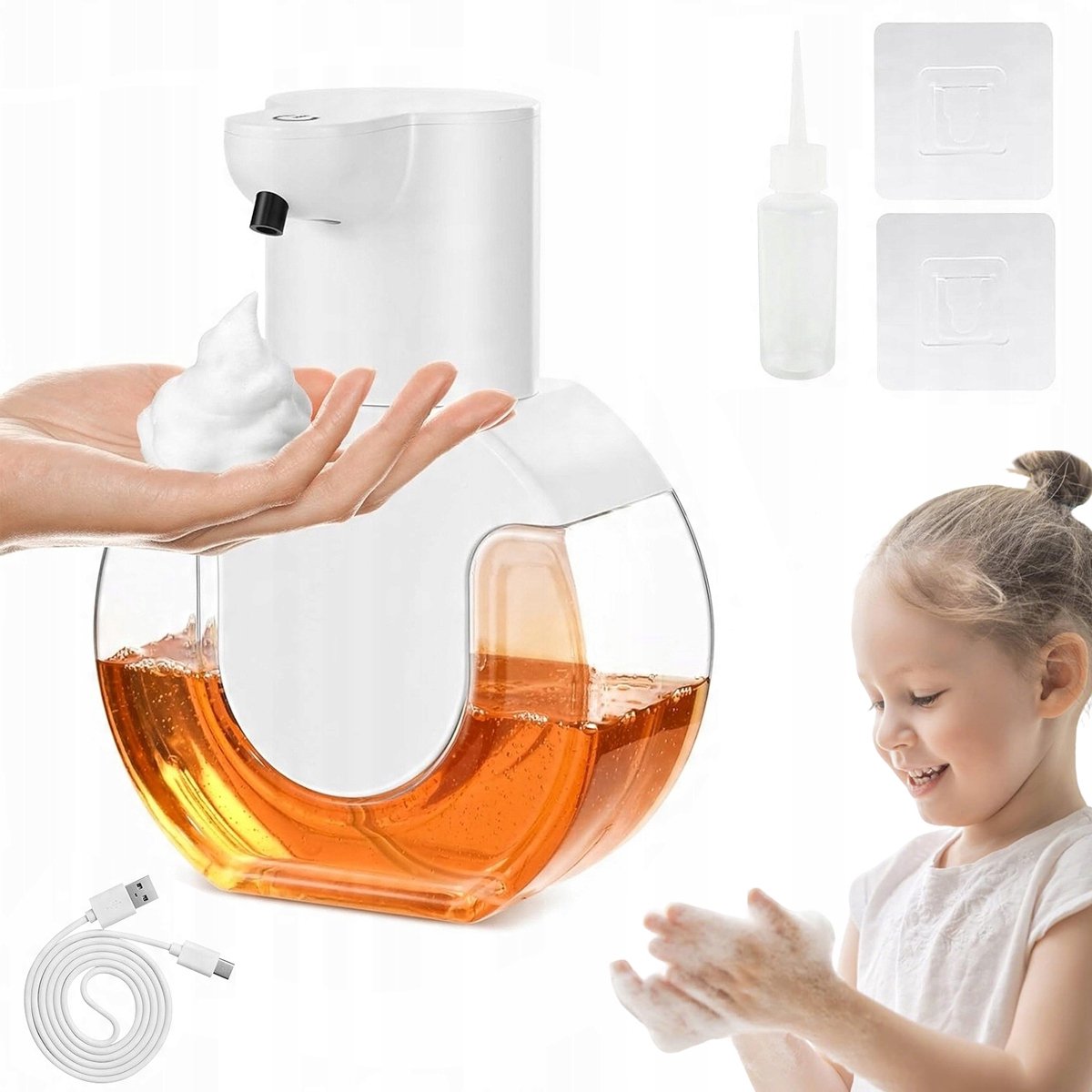 Merkloos Automatische Zeepdispenser 420ml - Zonder Aanraken, IPX5 Waterdicht