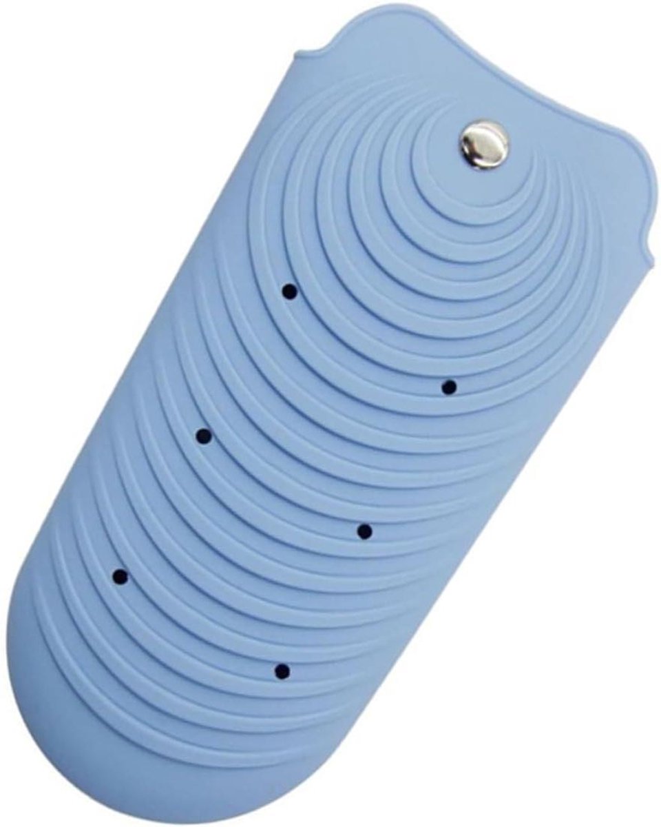 Silicone Pouch - Opbergzak Hoesje - Styling Tools Opbergen - Hittebestendig Ontwerp - 20.5 x 10 x 10 cm - Blauw