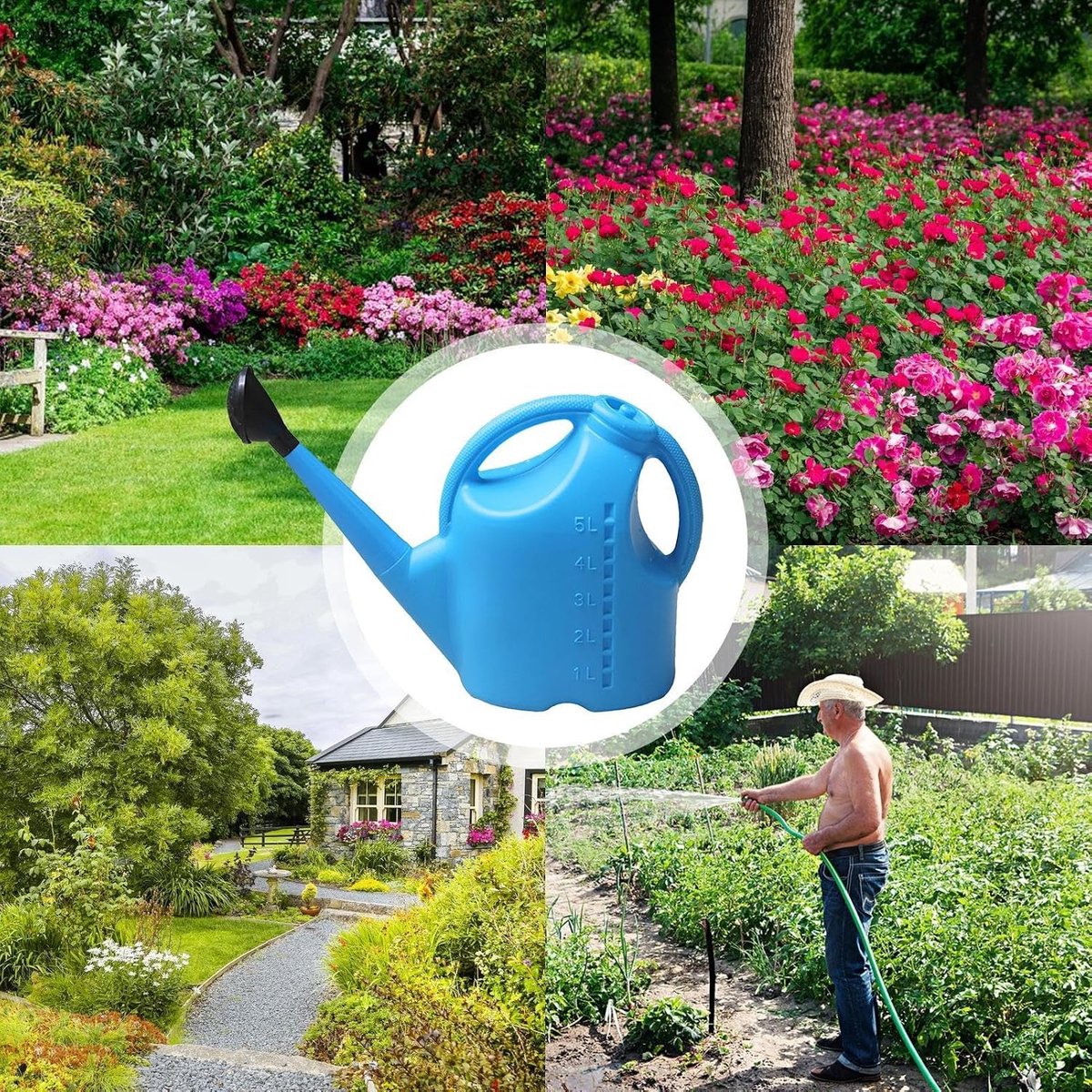 Gieter - Waterplanten Bak - Planten Water Geven - Twee Water Modes - 5 Liter - Blauw