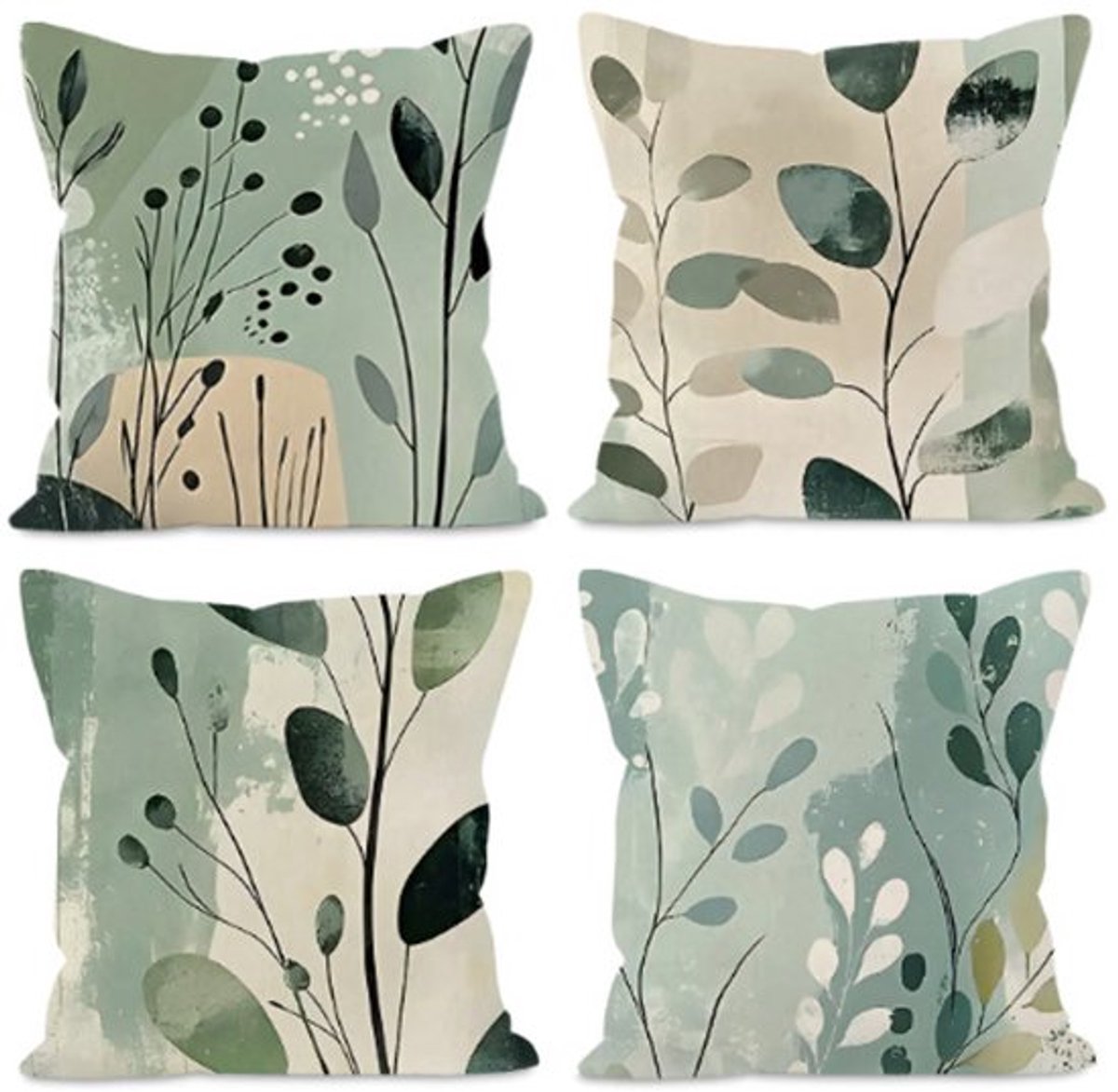Kussensloop met bloemenprint van 30x50 cm, decoratieve kussenhoes voor op de bank, ademend en comfortabel linnen zitkussenhoes