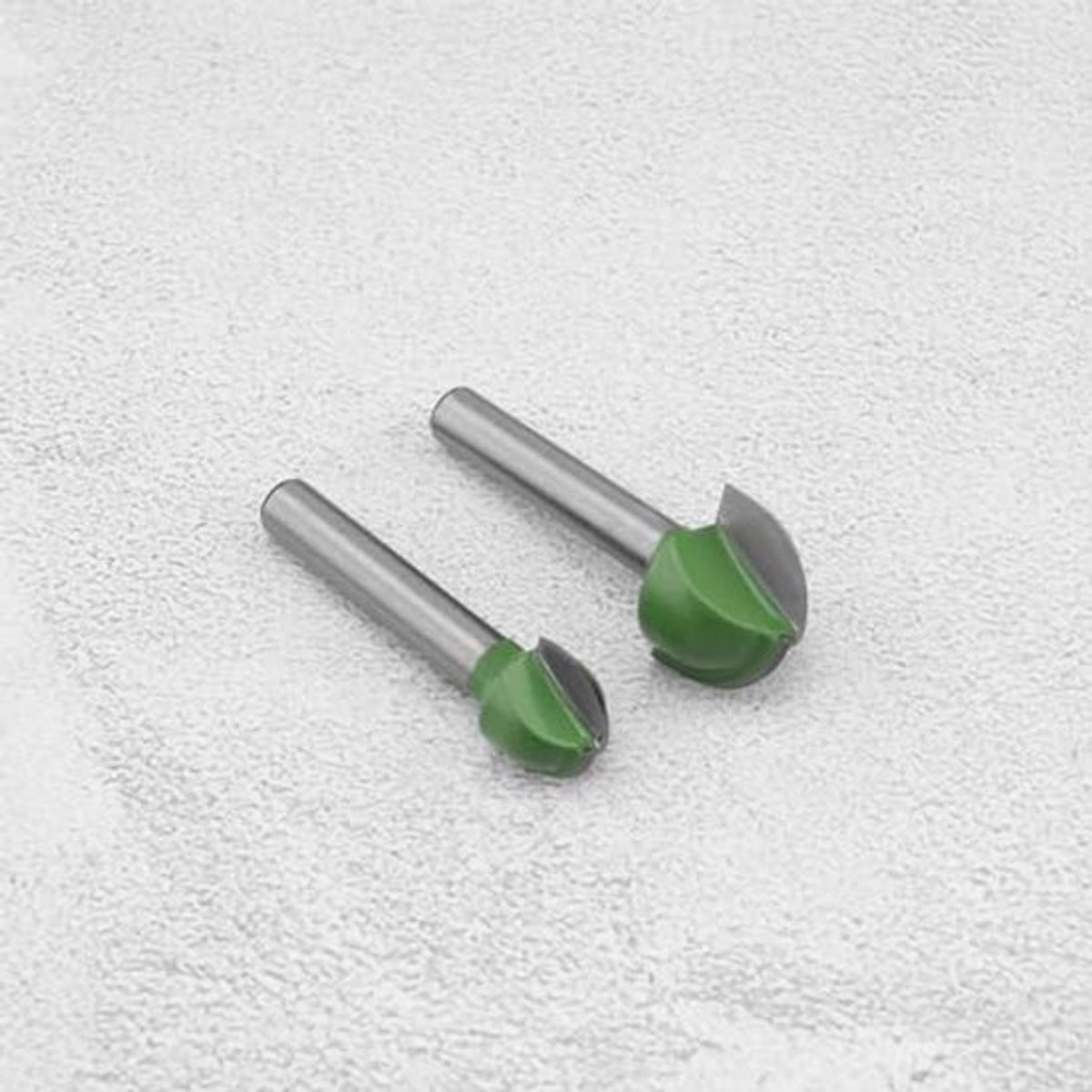 5 stuks Schacht Cutter Diameter 6mm Holle Bevel Cutter 6mm/8mm/10mm/12mm/18mm Ronde Neus Cove Cutter voor Houtbewerking Wortelbewerking Groen