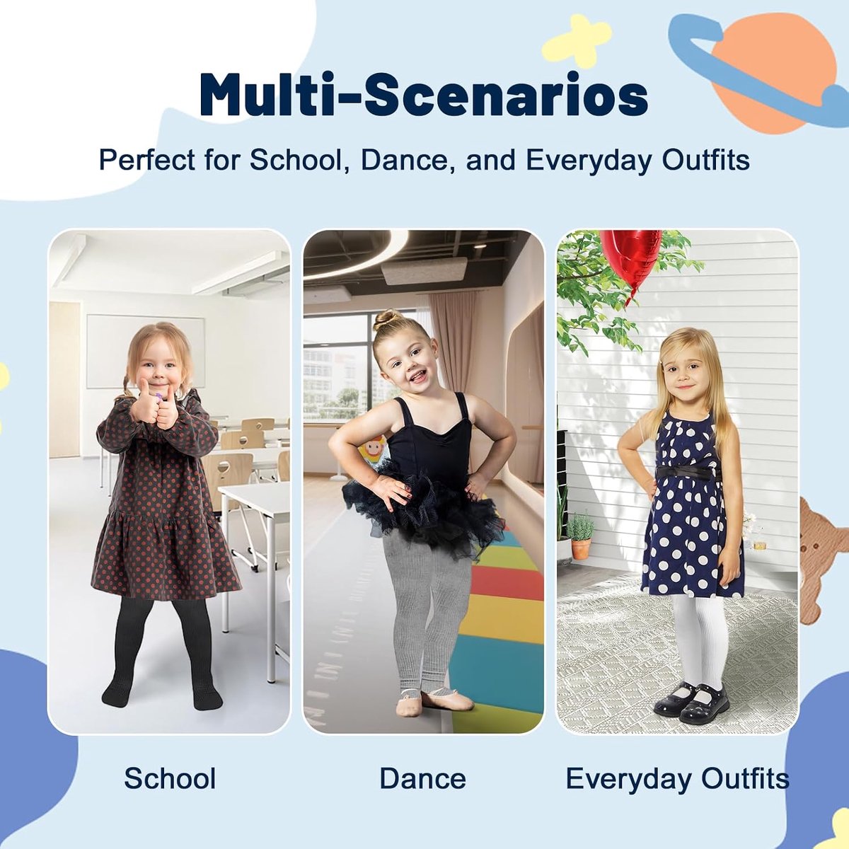 Kindermaillot set van 3 - katoen - wit, zwart, grijs - comfortabel voor dagelijks gebruik - ShopVlot