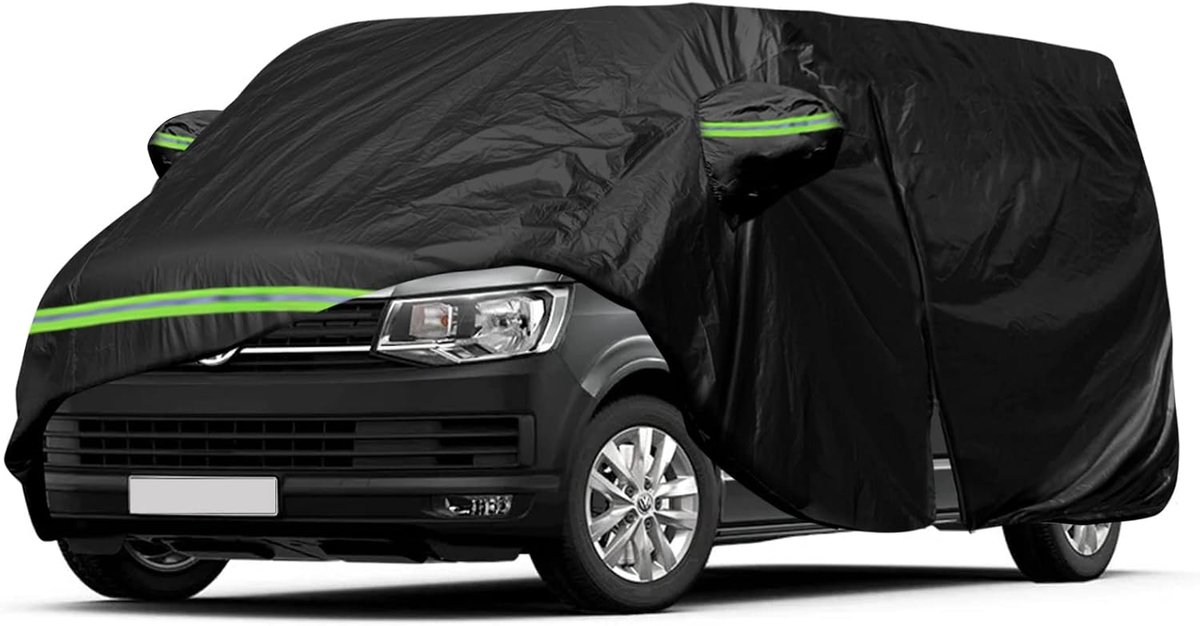 Autocover VW T5, T6 SWB - Weerbestendig UV-bestendig - Volledige garagebedekking - Eenvoudig toegang tot voertuig - ShopVlot