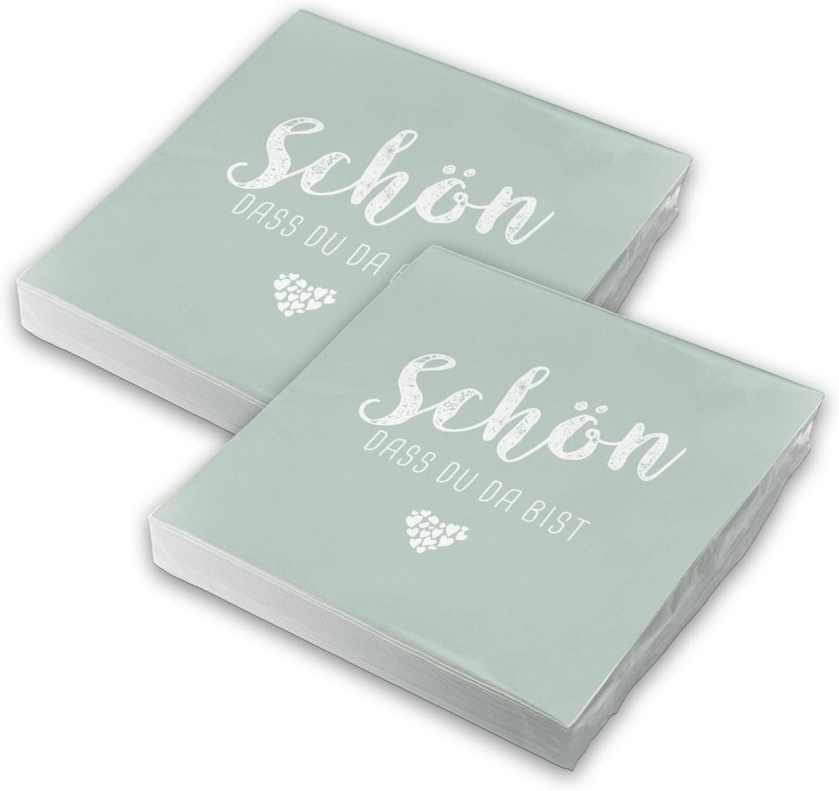 Servetten 30 x 30 cm - 3-laags - eucalyptusgroen - perfect voor communie en bruiloften - ShopVlot