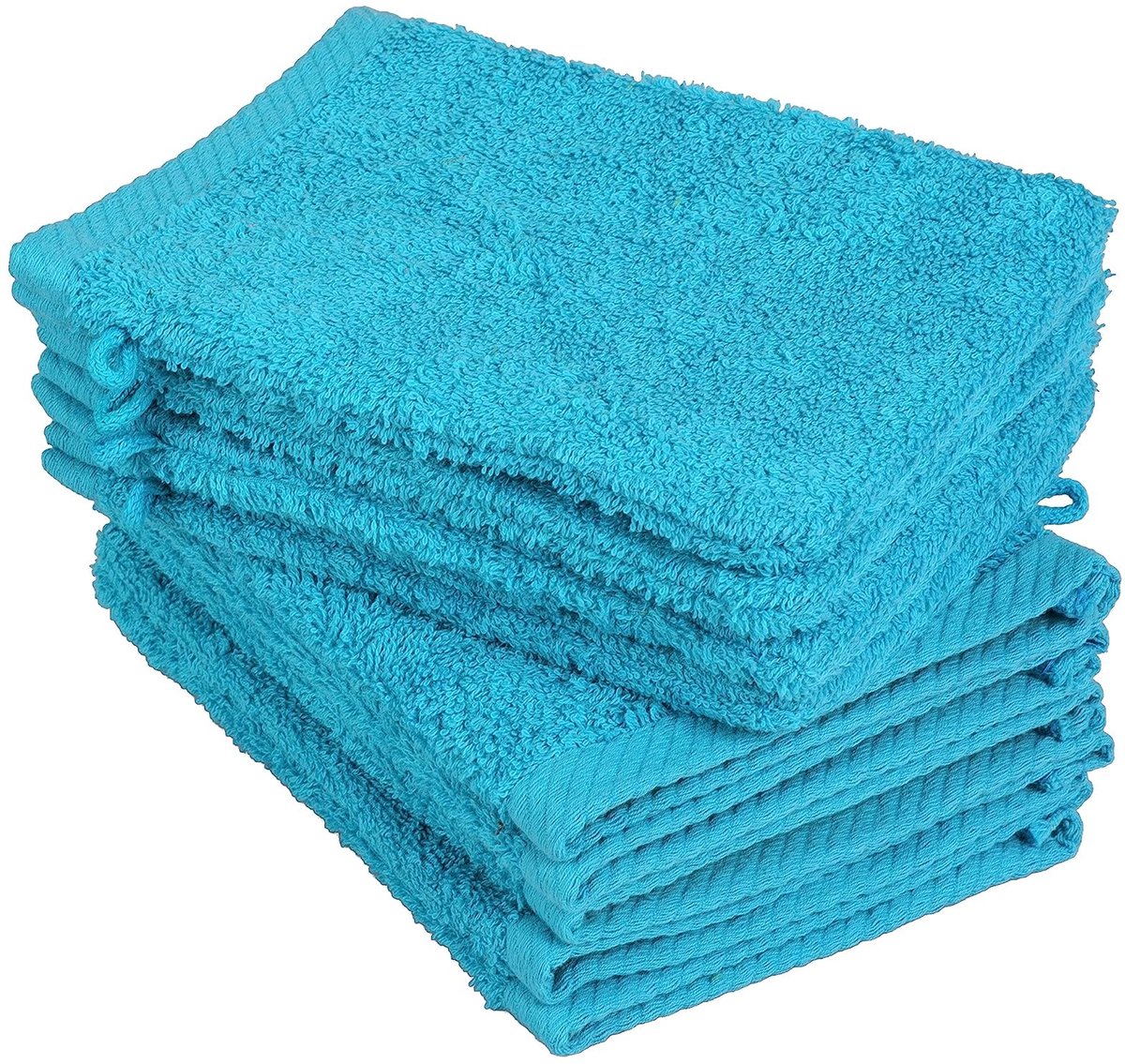 washandjes gezicht set 15x21cm - badstof met ophanglus - Öko-Tex gecertificeerd - ideaal voor dagelijks gebruik - ShopVlot