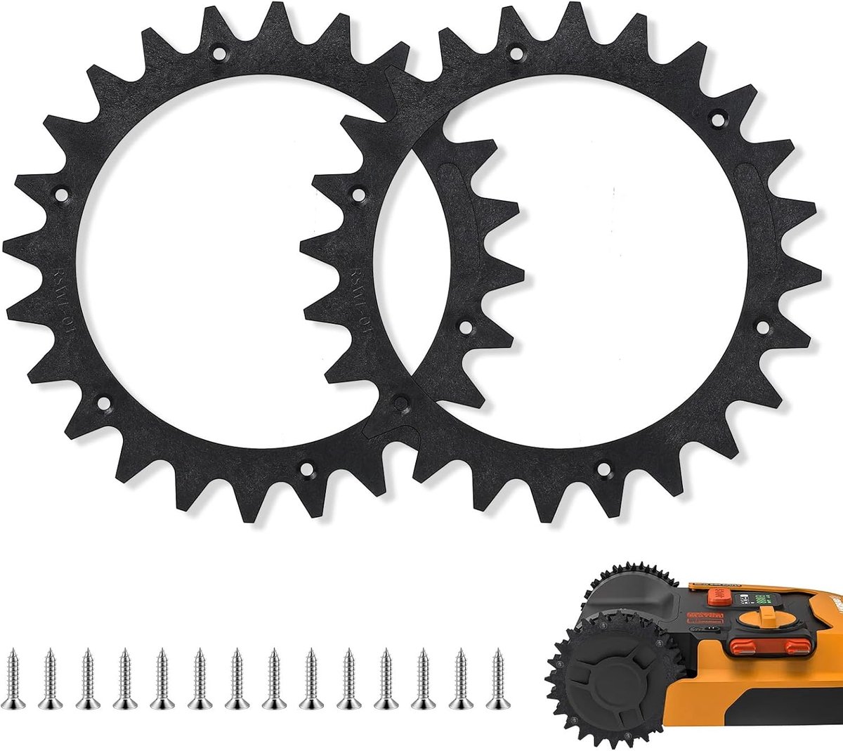 Robotmaaierspikes 205 mm - Zwart kunststof - Duurzaam en corrosiebestendig - Eenvoudige installatie met schroeven - ShopVlot