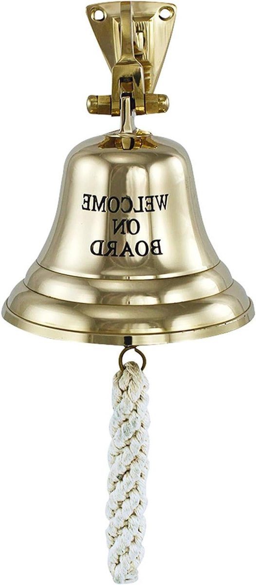Scheepsbel - Welkomstbel Dekoration - Maritieme Decoratie - Messing - 10 cm - Goud