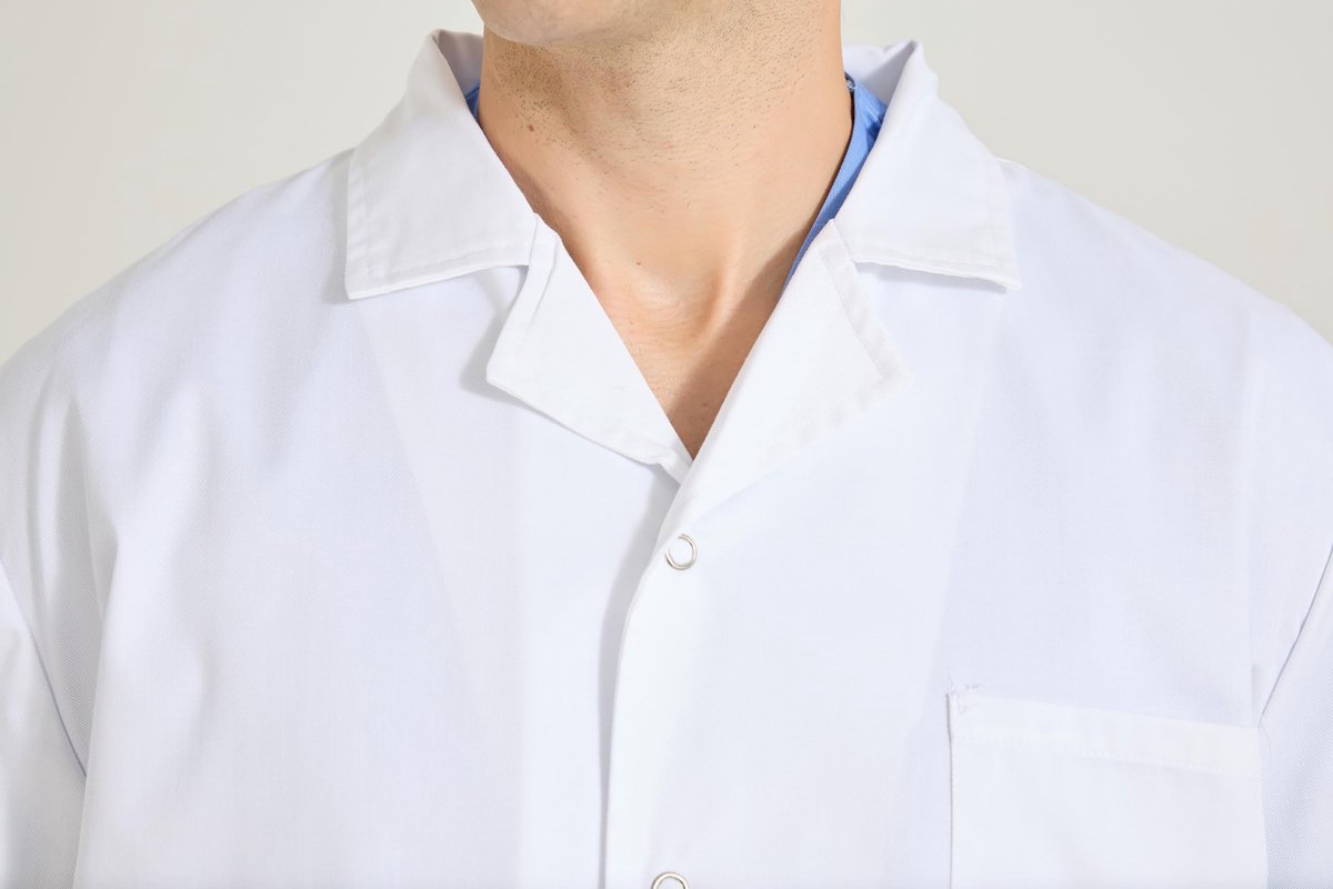 Laboratoriumjas M - Wit - Unisex - Professioneel sanitair uniform - ShopVlot