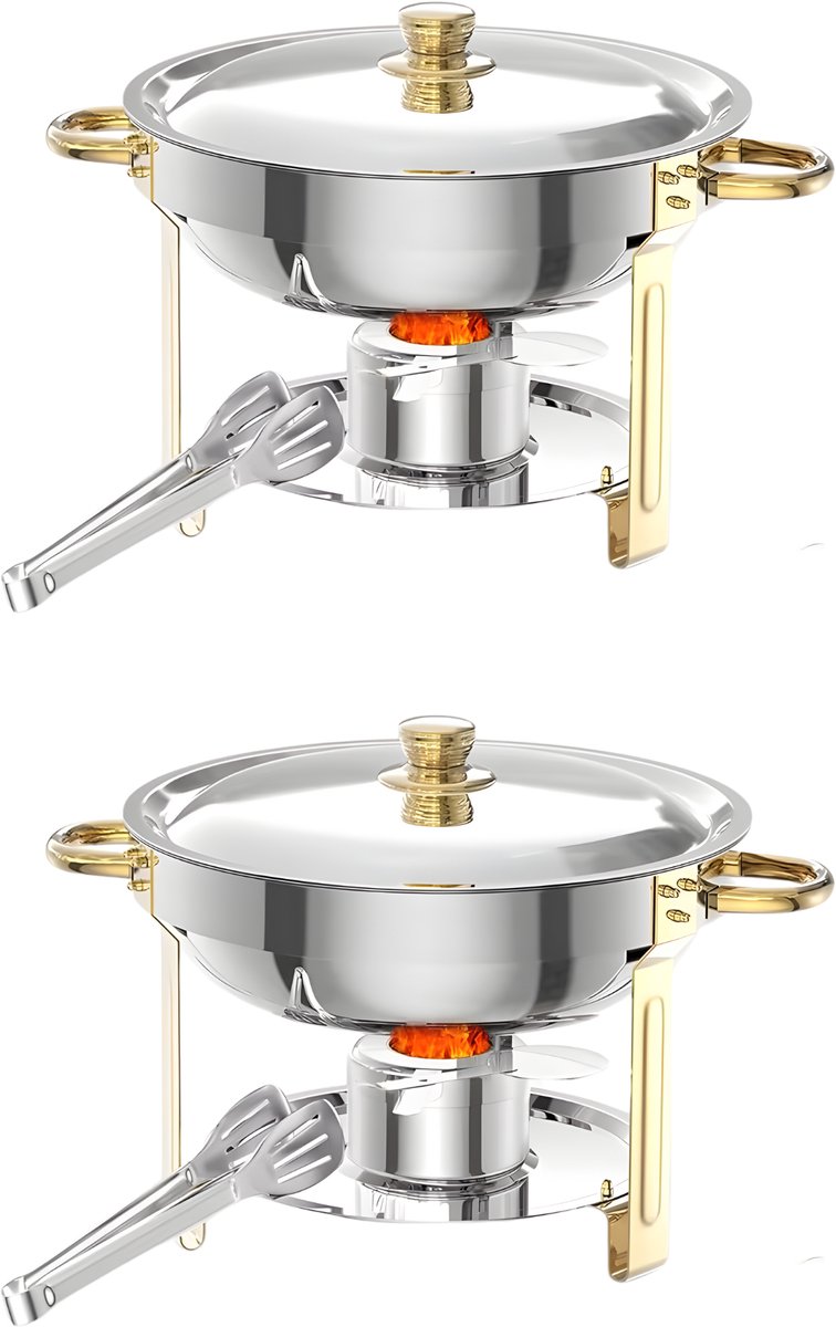 Buffet Warmhoudset 5L - Chafing Dish Set 2 Stuks