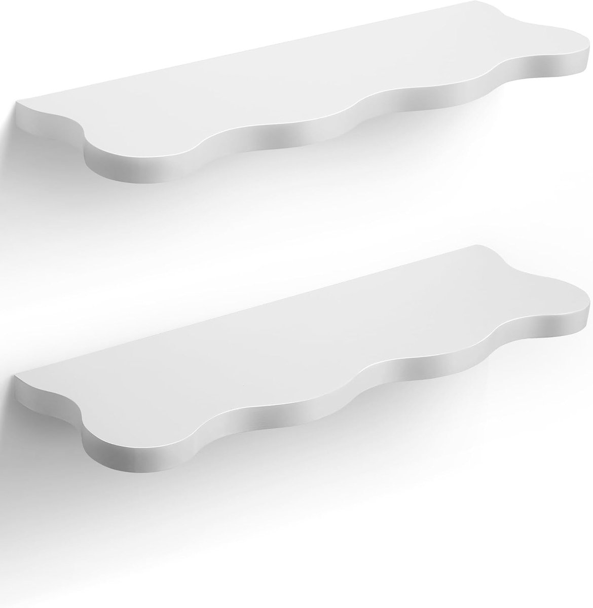 Witte Drijvende Planken voor Wandmontage Plank voor Woonkamer Slaapkamer Badkamer 24 Inch - ShopVlot