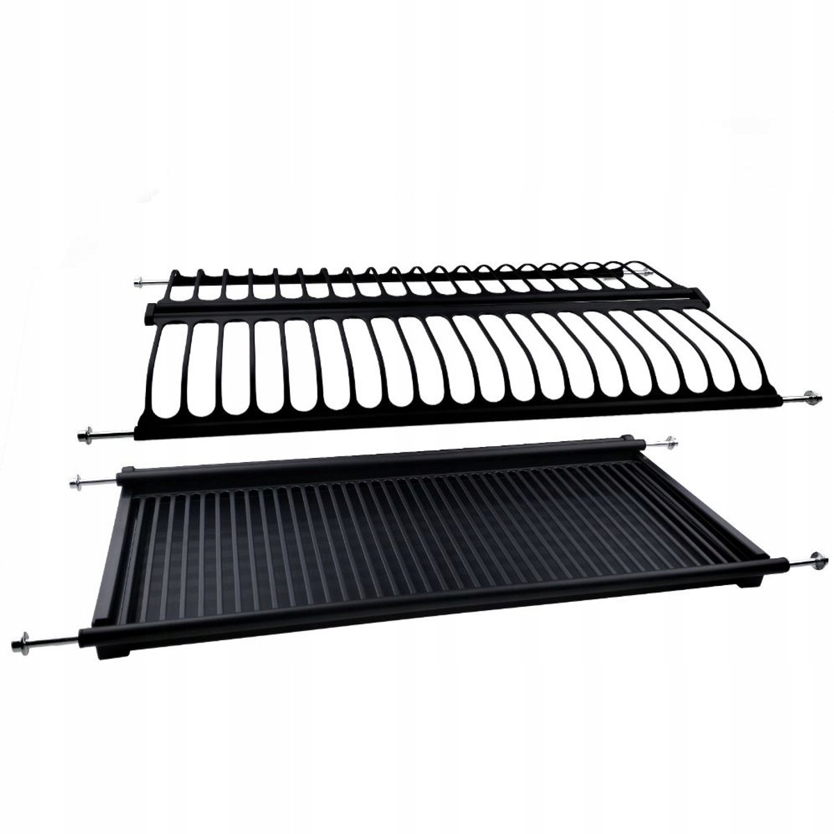 Merkloze Dubbellaagse Bestekdroger voor Kast 60cm - Zwart