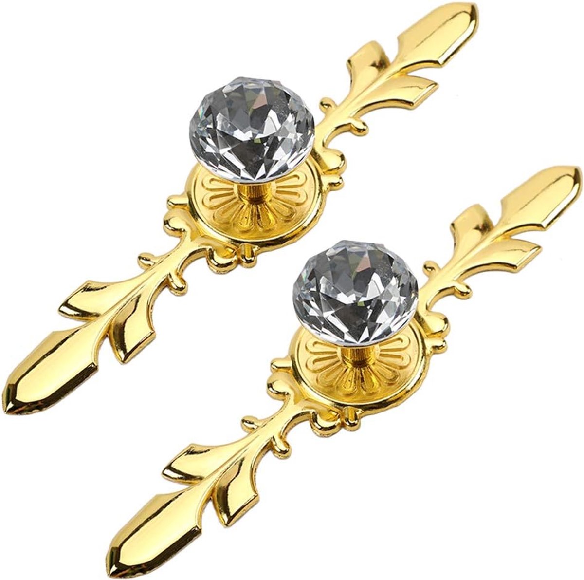 2 Stuks Crystal Lade knoppen Diamond Shape kast lade knop pull handvat voor kast deur meubels knoppen met schroeven