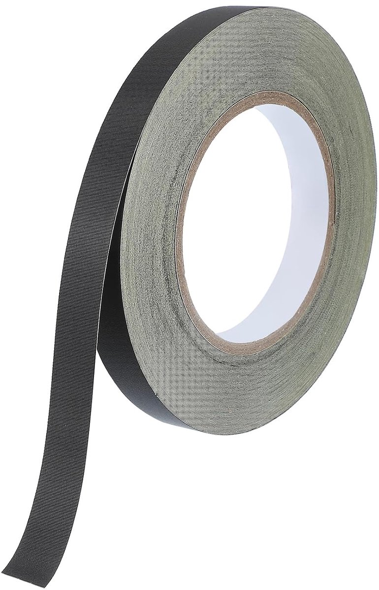 Acetaatweefseltape, 15 mm x 30 meter, zwart, isolerende stoffen tape voor laptop, elektrisch, auto, gitaarreparatie, kabelboom