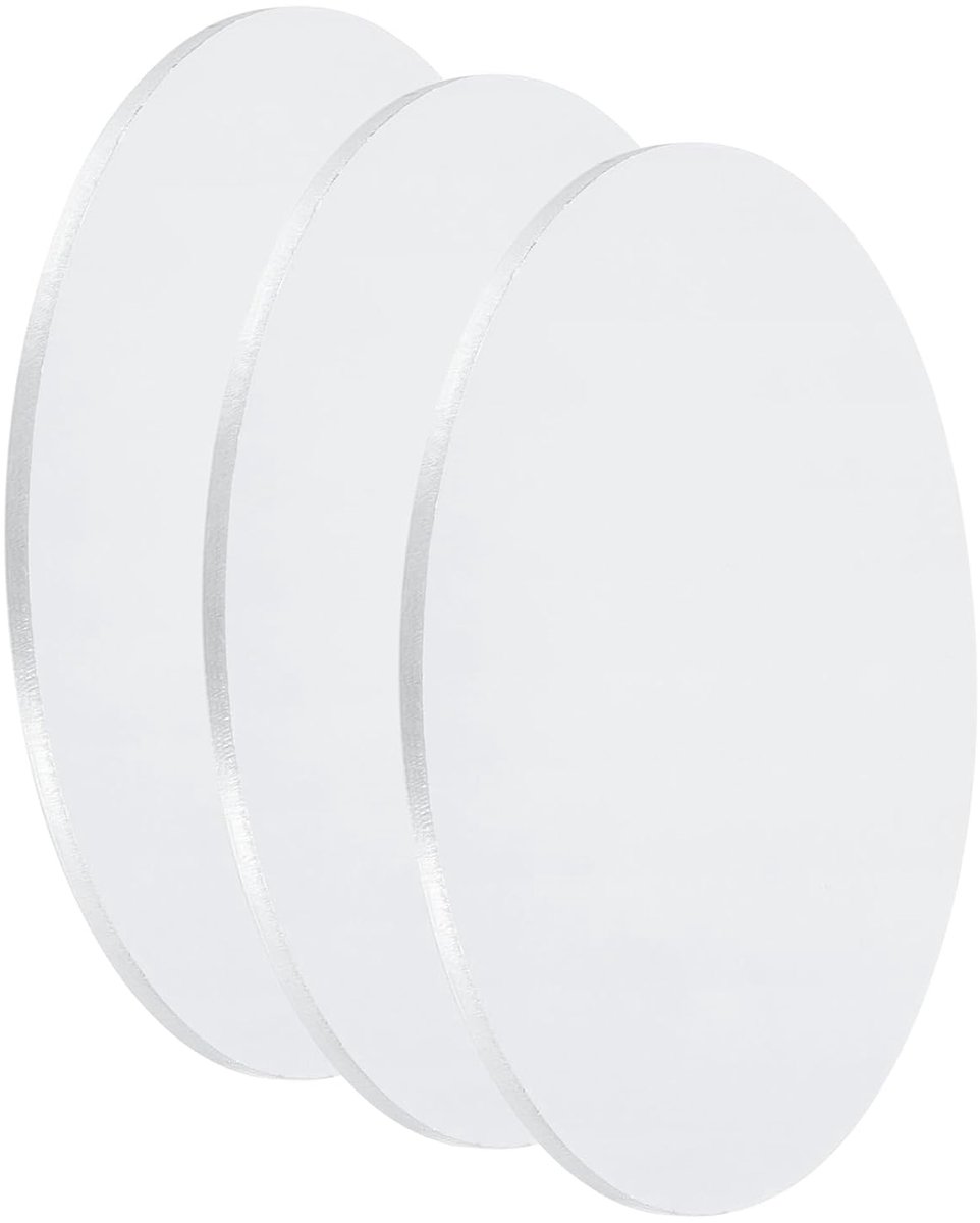 3 stuks aluminium schijven 4 inch (100 mm) diameter 3 mm dikte ronde aluminium platen 6061 aluminium cirkels voor metalen reliëf