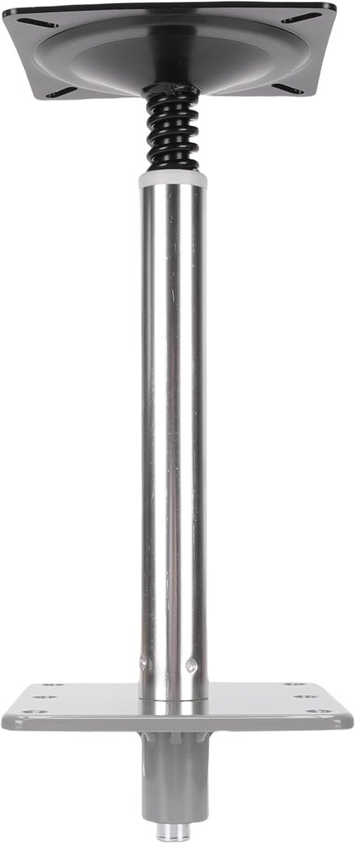 Boot Voetstuk Stoelmontageset Heavy Duty Aluminium 7x7 Inch Marine Basisplaat met 3/4 Pins Paalaansluiting 13 Hoog voor Pontonboten, Jachten en Schepen