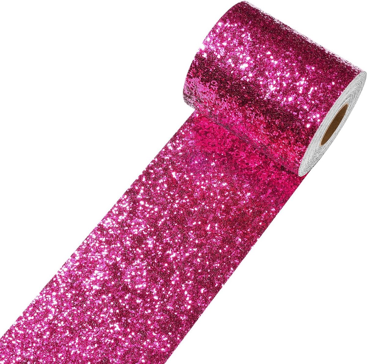 Behang glitter rozerood glinsterende decoratieve folie voor wanden, kasten, projecten, interieurvormgeving