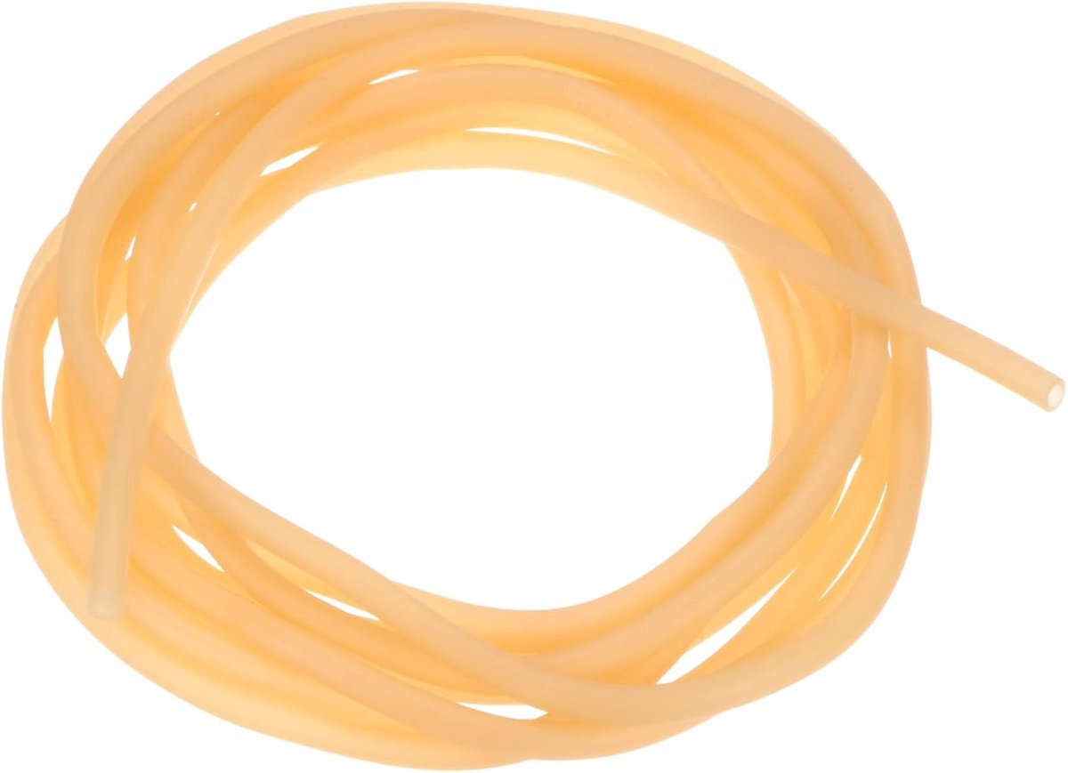 Natuurlijke latex rubberen buis, 1/8 inch [3 mm] ID x 3/16 inch [5 mm] OD 13ft lengte latex slang buis voor thuis/laboratorium/sport, zeer elastische bandbuizen [geel]