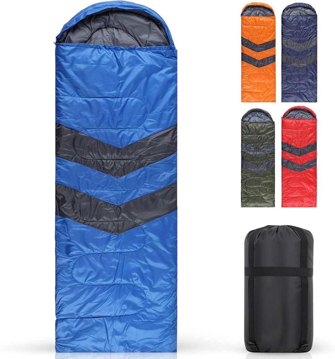Slaapzakken voor iedereen - Kampeerzak outdoor - Kamperen en reizen - Waterdicht en ultralicht - 220 x 75 cm - Blauw