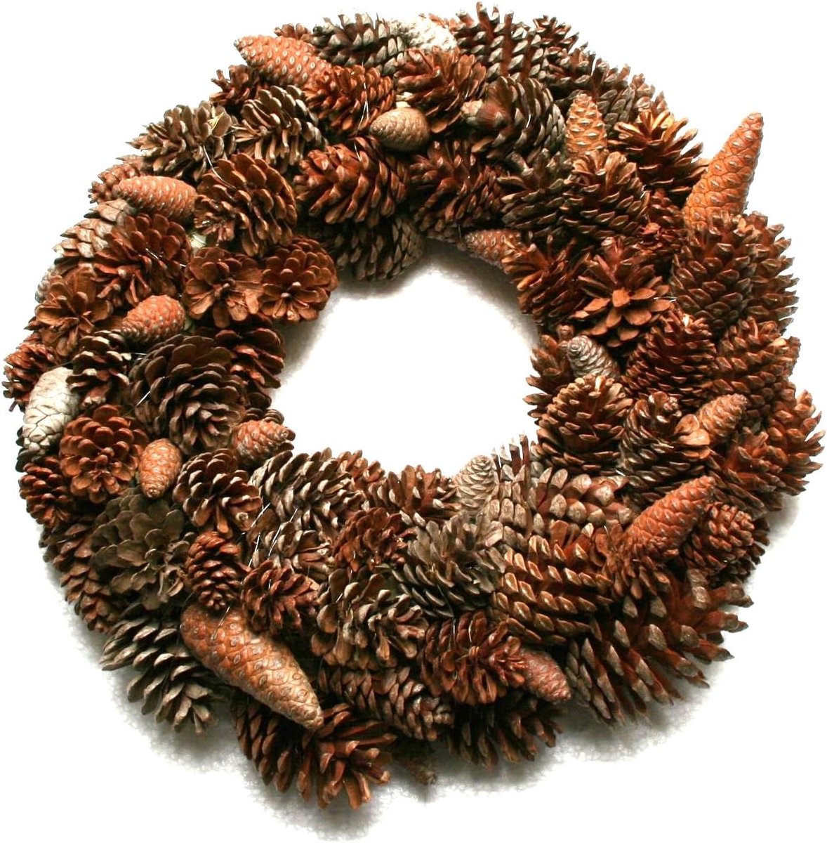 DBT krans 45 cm - landelijk hout - natuurlijke materialen - sfeervolle decoratie - SnelShoppen