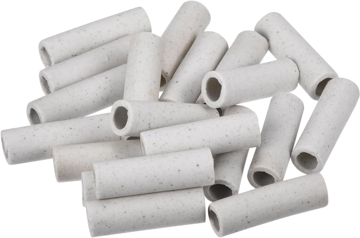 20 stuks keramische leidingen, geïsoleerde bescherming, elektronische kabelboom, thermische isolatie, 6 x 9 x 30 mm, 20 stuks
