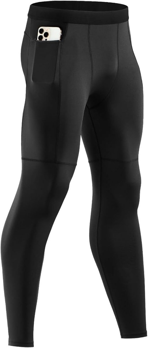 2-delige sportlegging voor heren, hardlopen, fitness, compressiebroek