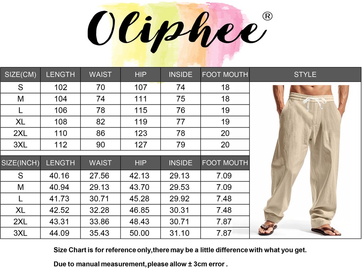 Herenbroek XL - Linnen - Beige - Comfortabele yogabroek voor strand - SnelShoppen