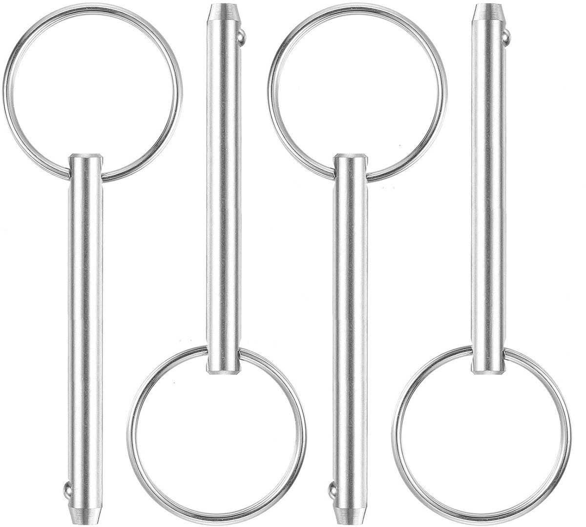 4 stuks 6,3 mm x 51 mm snelsluitpennen 316 roestvrij staal marine hardware voor marine bergstoelen scheepsuitrusting scheepsbouw zilver