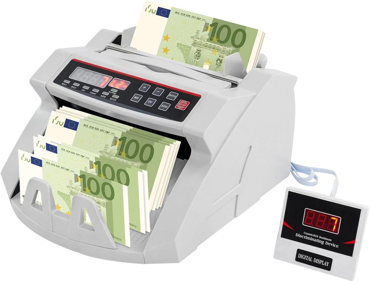Geldtelmachine met UV/IR/DD - 900 bankbiljetten/min - Vervalsingdetectie - Ideaal voor retail en banken - SnelShoppen