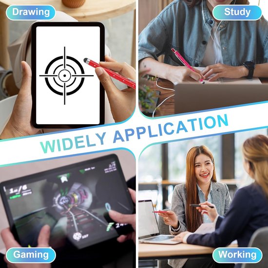 Styluspennen voor aanraakschermen, 12 stuks, hoge precisie, universele bling-stylus, kristal, metalen capacitieve pen voor touchscreen-apparaten, telefoon, tablet, laptop, oranje — afbeelding 2