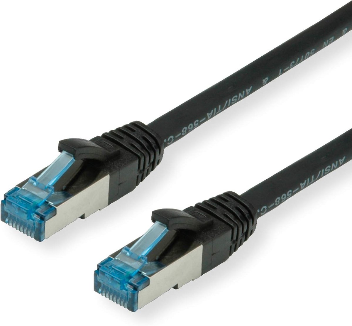 patchkabel Cat.6A (klasse EA) S/FTP (PiMF), LSOH, zwart, 0,3 m