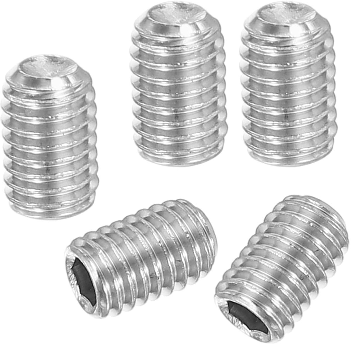 50 stuks zeskantige putschroeven, M5 x 8 mm platte kop-putschroef 304 roestvrij staal kop zeskantschroeven voor deurgrepen verlichtingsreparatie