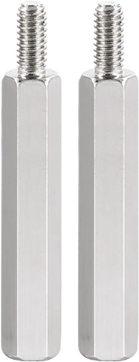 10 stuks roestvrijstalen zeskantige afstandhouders PCB Board mannelijke binnendraad afstandsbouten M6 x 45 + 8 mm