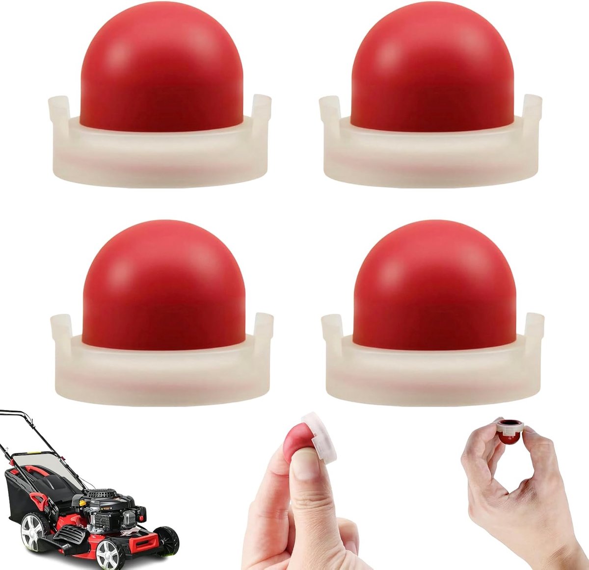 4 stuks carburateur primerpomp, primerpomp grasmaaier | Primerpeer voor bosmaaier, primpeer voor bosmaaier, carburateur, voor 694394 494408