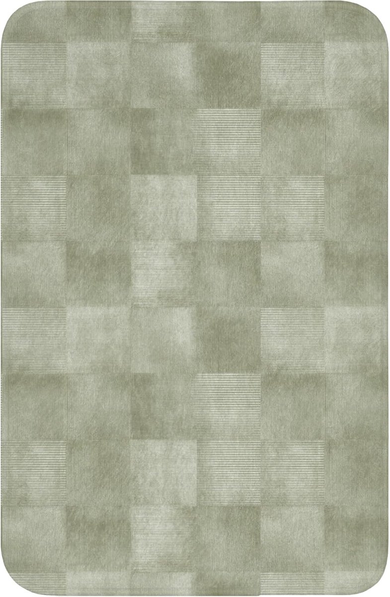 Badmat Rechthoekig 40x60 cm Badkamer Accessoires Bath Mat Anti Slip Wc Memory Foam Wasbaar Zacht Bathroom Toilet Mats Washable Vlakken - Rustiek - Groen