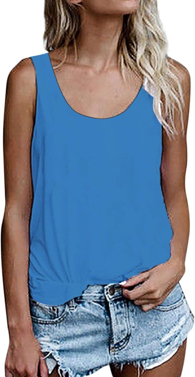 Mouwloze zomertop voor dames, losse pasvorm, tanktop