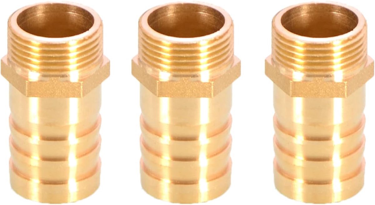 3 STKS Messing Prikkeldraad Slang Fitting Koppeling Connector 25mm tot 3/4 "Mannelijke BSP Draad Pijp Fitting Pijp Adapter