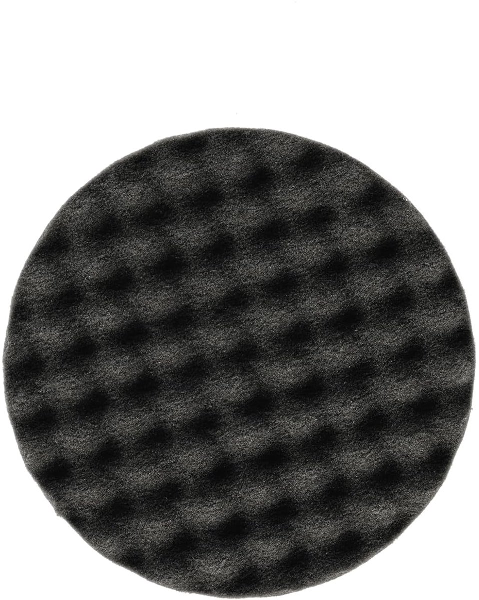polijstsponsschuim Ø150mm x 25mm / zwart gewafeld/voor afwerking en polijstwerkzaamheden/voor Polarshine polijstmiddelen / 1-pack