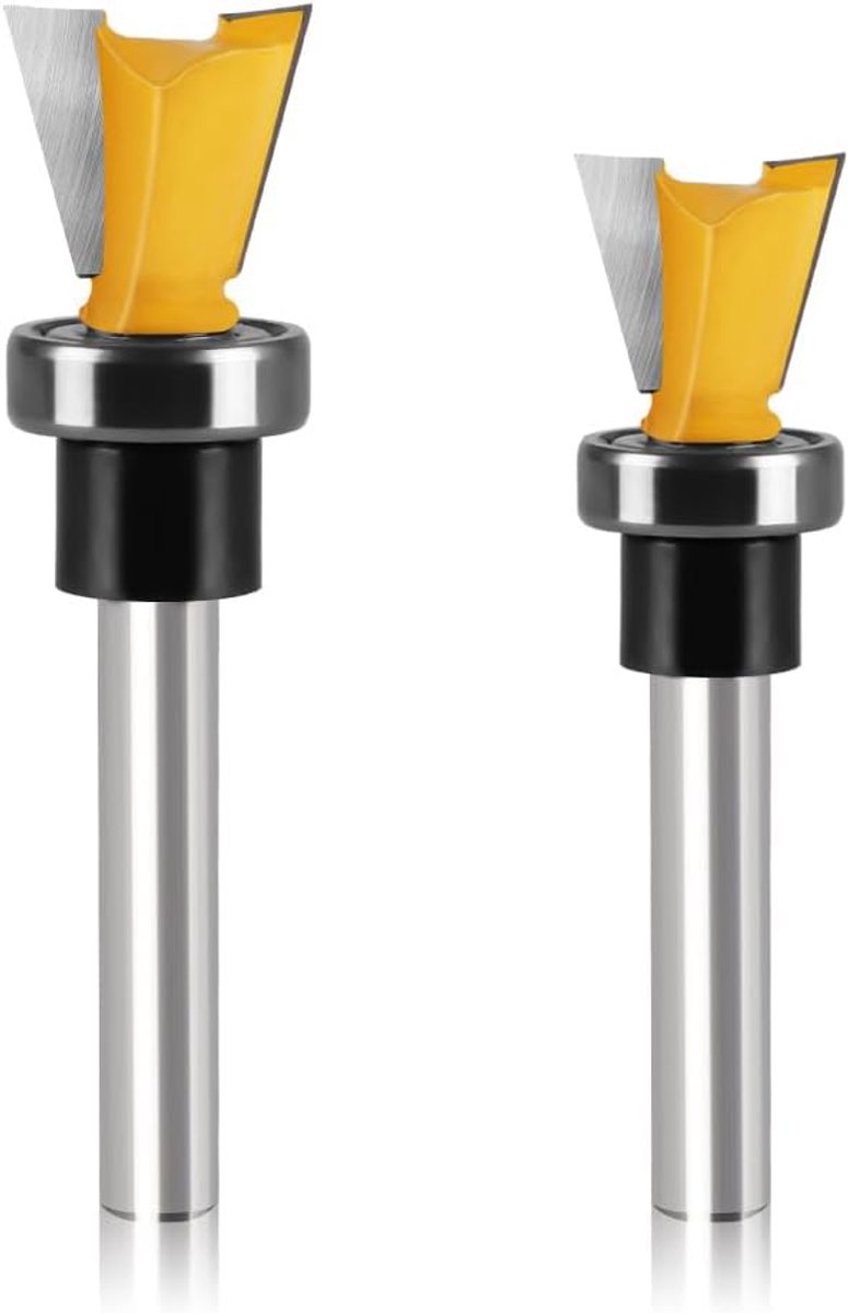 Dovetail cutters 6mm - tungsten carbide - met lagers - ideaal voor houtbewerking - SnelShoppen