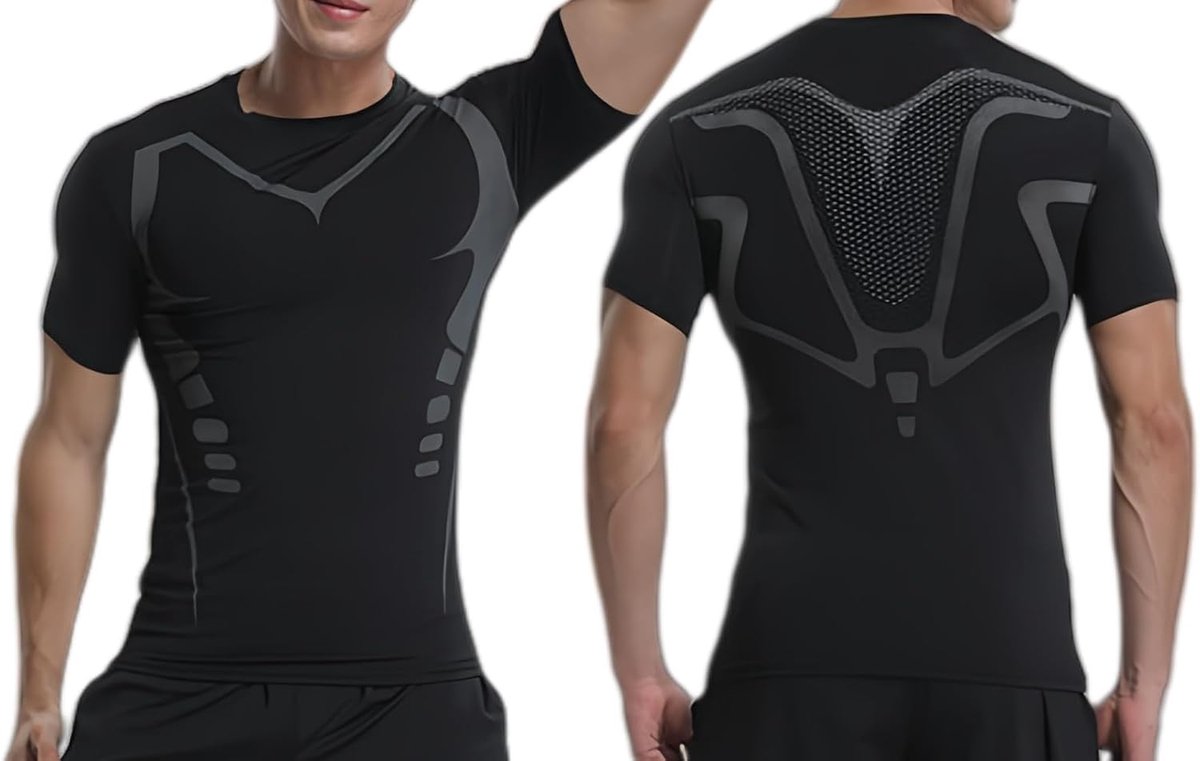 Compressiehirt voor Mannen M - Sneldrogend - Ideaal voor Training - SnelShoppen