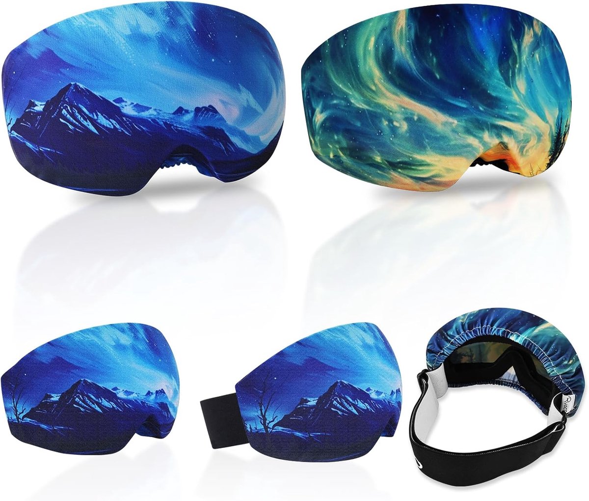 Ski goggles bescherming pack van 2 - microvezel schoonmaakdoek - lycra stof - ideaal voor ski-reizen - SnelShoppen