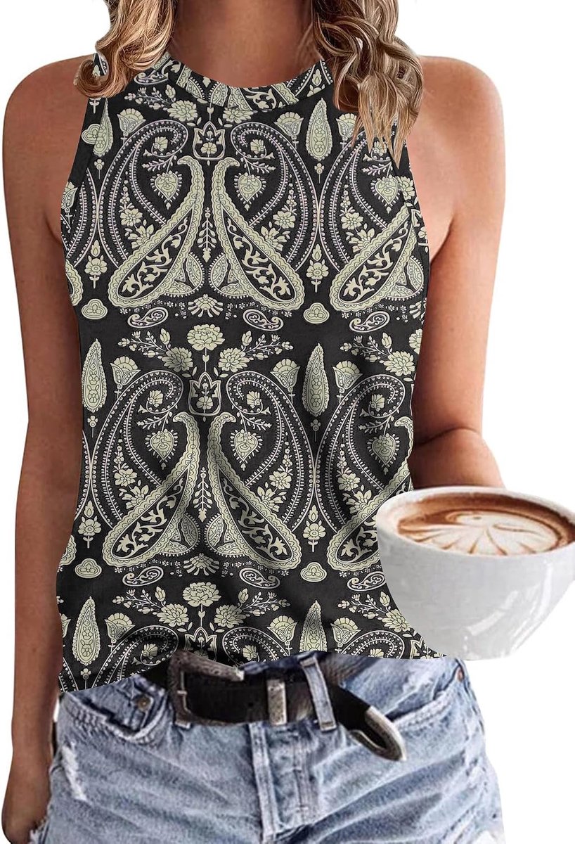 Tanktop dames - mouwloos - ronde hals - perfect voor de zomer - SnelShoppen