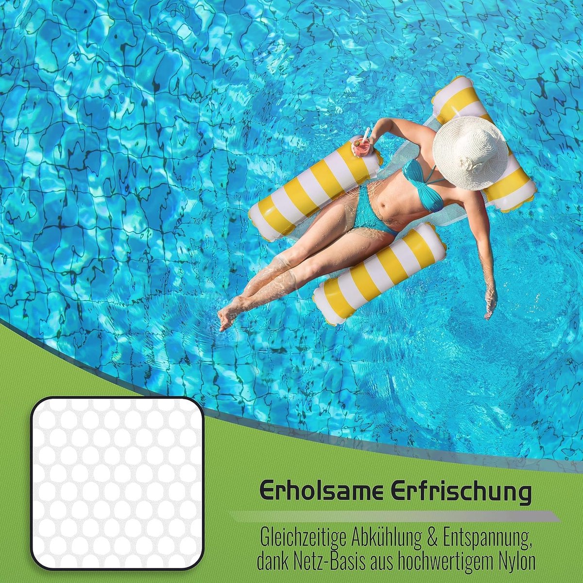 Luchtmatras zwembad - opblaasbare stoel - rugleuning en armleuningen - ultiem relaxen in het water - SnelShoppen