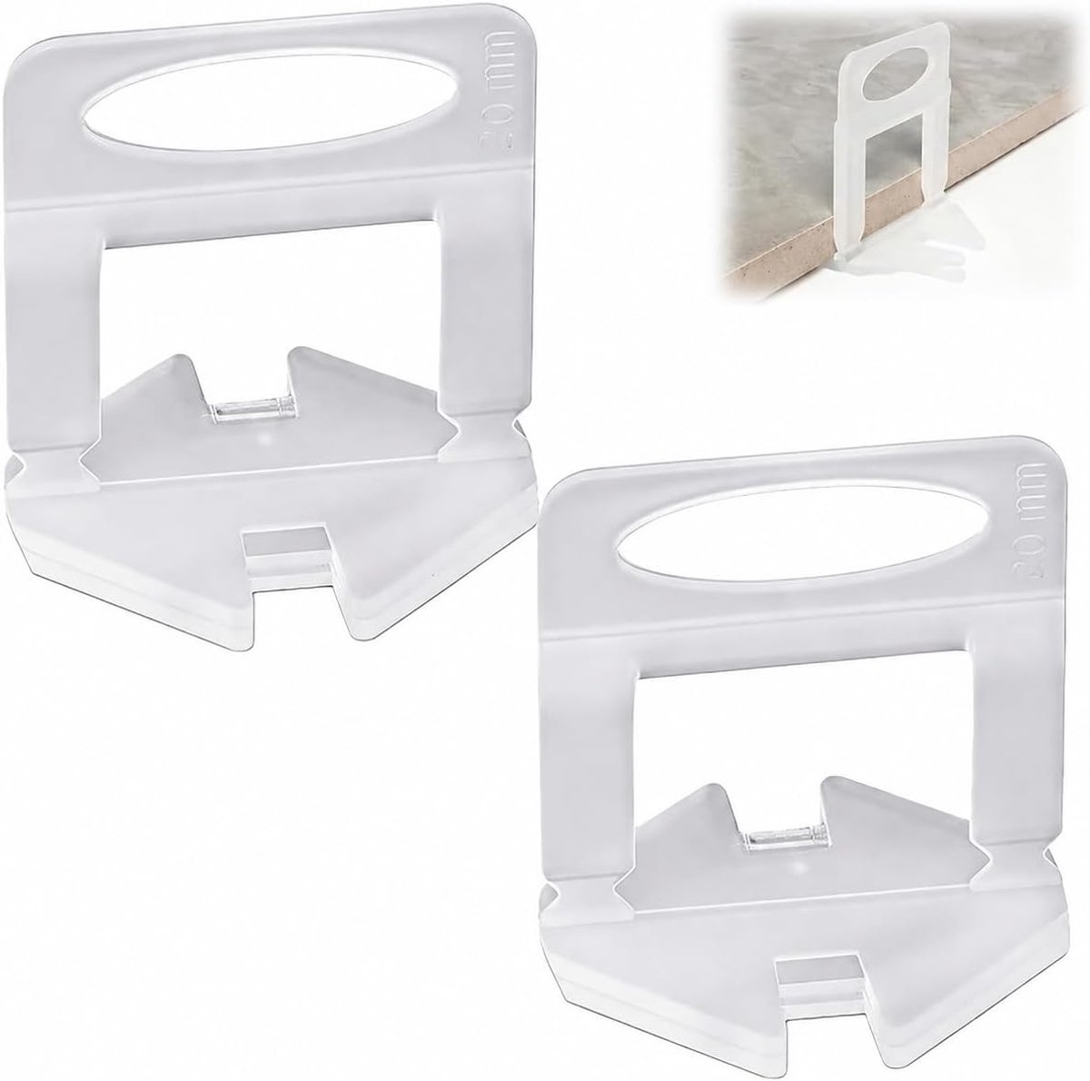 Tegel nivelering clips 2mm - 200 stuks PVC tegels - Eenvoudig te installeren - Voor perfecte lijn en nauwkeurigheid - SnelShoppen