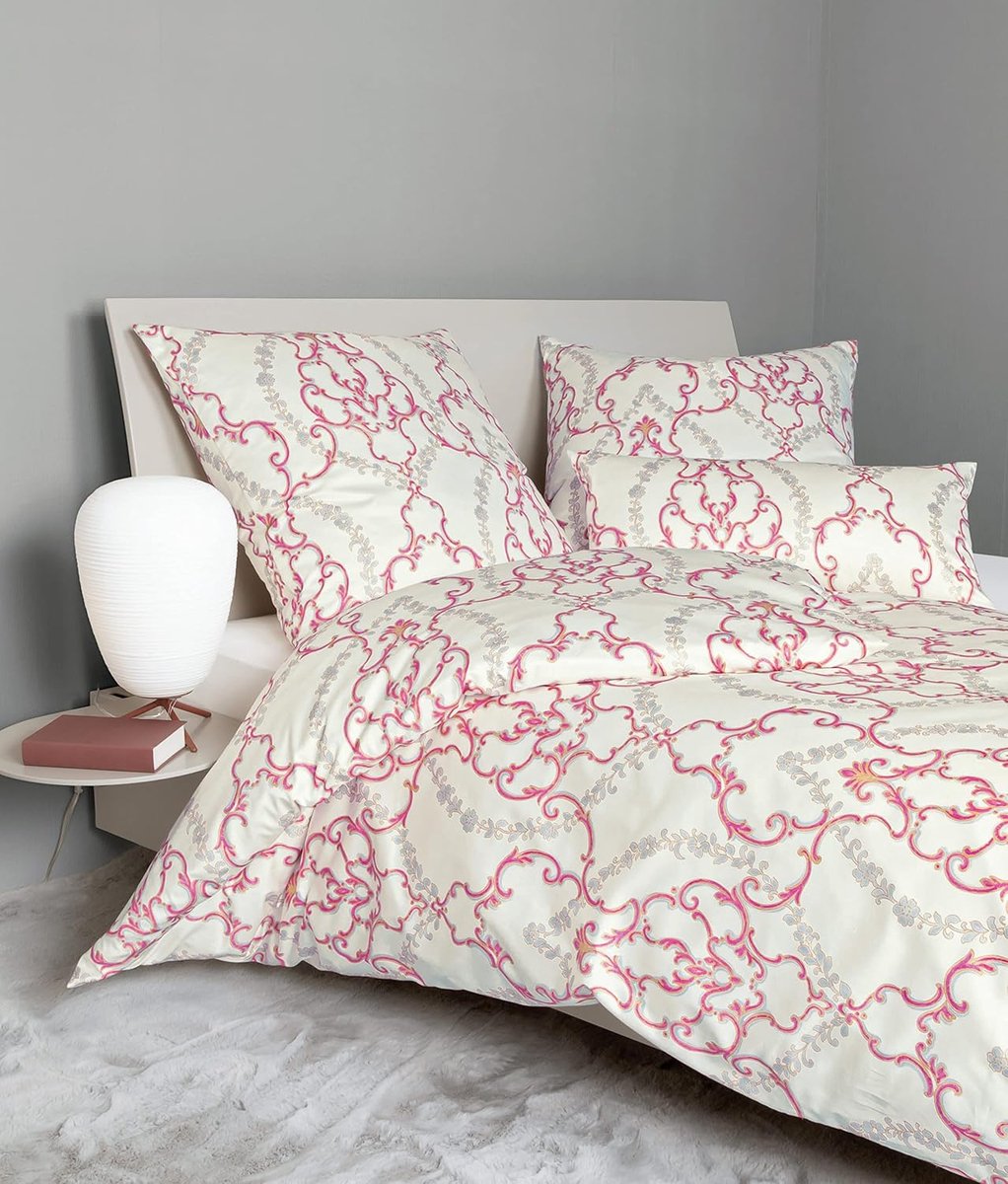 Dekbedovertrek 135x200 + 80x80 cm - fuchsia roze - Mako katoen - huidvriendelijk en ademend - SnelShoppen