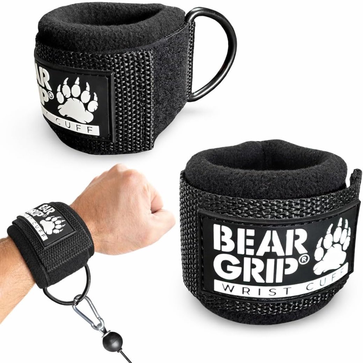 Wrist Cuffs voor Kabelmachines - Verstelbare Haak & Lus - Duurzaam Neopreen - Ideaal voor Krachttraining - SnelShoppen